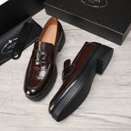 Croc Embossed Slip-On Loafers U310509