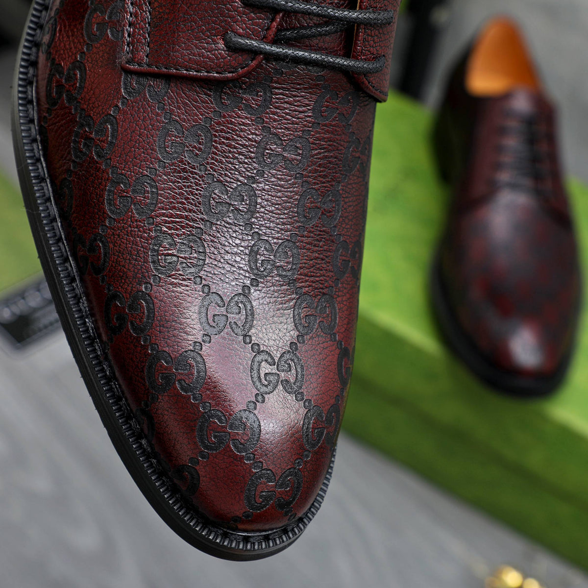 Allover Printed Lace-Up Derby Shoe S283437