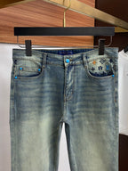 Vintage Fade Multi-Tone Floral Embroidery Jeans E260945