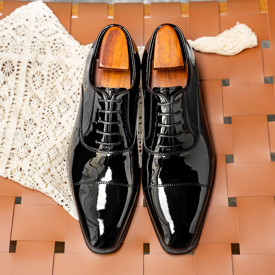 Cap Toe Patent Oxford Dress Shoes P050519