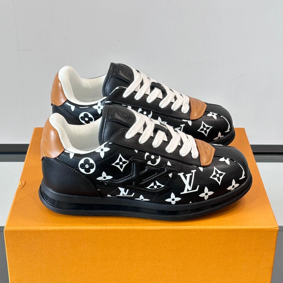 Allover Printed Lace-Up Low Top Platform Sneakers S283420