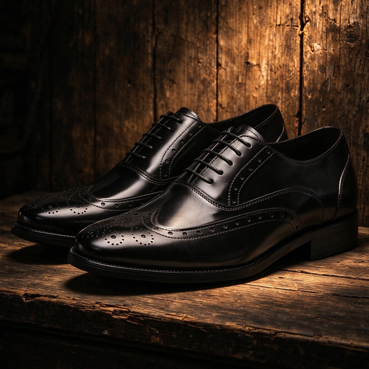 Full Brogue Wingtip Oxford Shoes Lace-Up Formal Dress Shoes Y101126