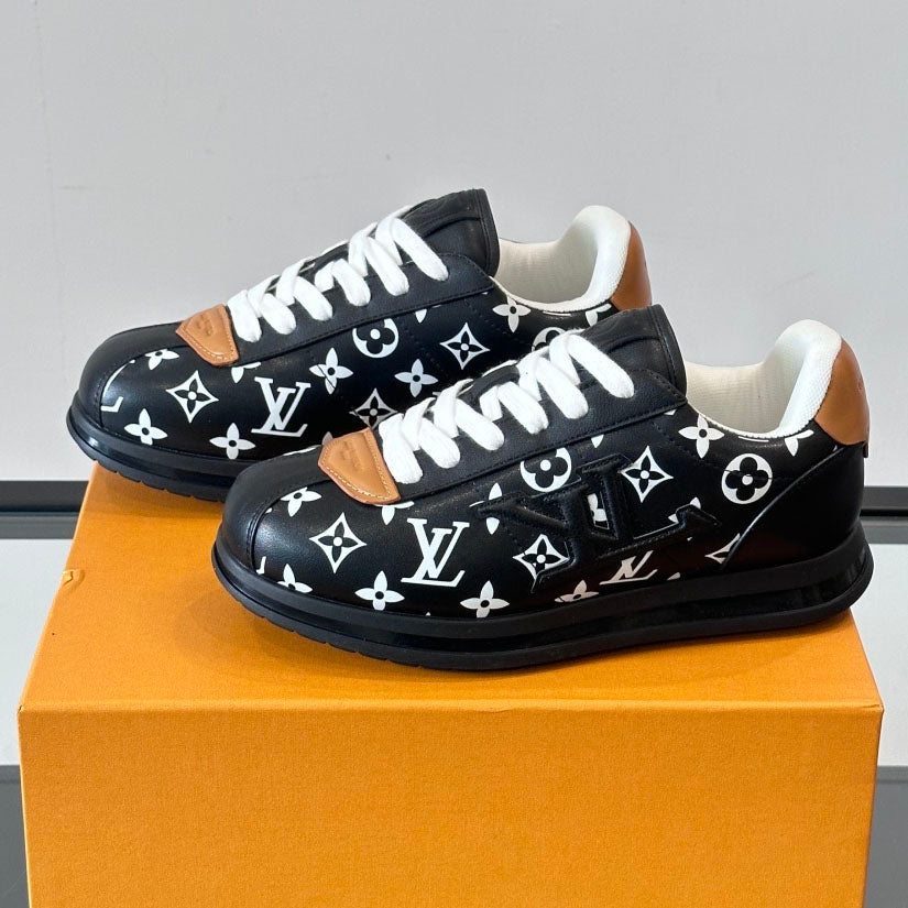 Allover Printed Lace-Up Low Top Platform Sneakers S283420