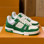 Pattern Panel Lace-Up Low Top Trainer Sneakers S283418