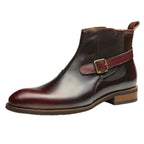Buckle Chelsea Ankle Boots Elastic Side Dress Boots Y101123