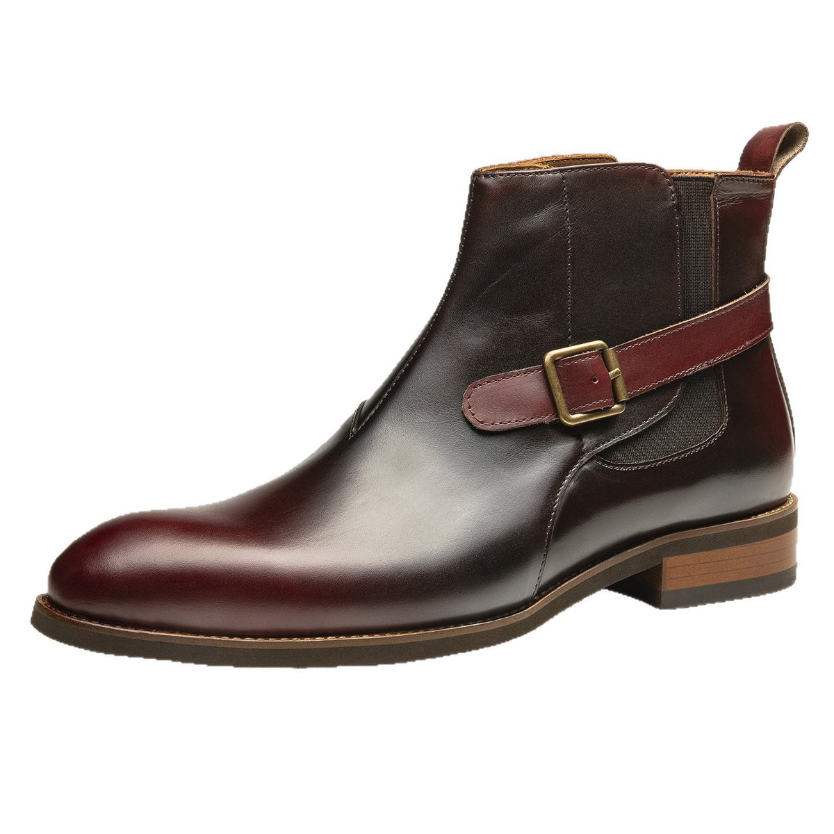 Buckle Chelsea Ankle Boots Elastic Side Dress Boots Y101123