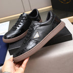 Croc Embossed Patchwork Triangle Logo Low Top Sneakers S283409