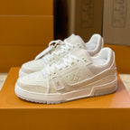 Pattern Panel Lace-Up Low Top Trainer Sneakers S283418