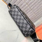 Checkerboard Print Vertical Messenger Bag B101014