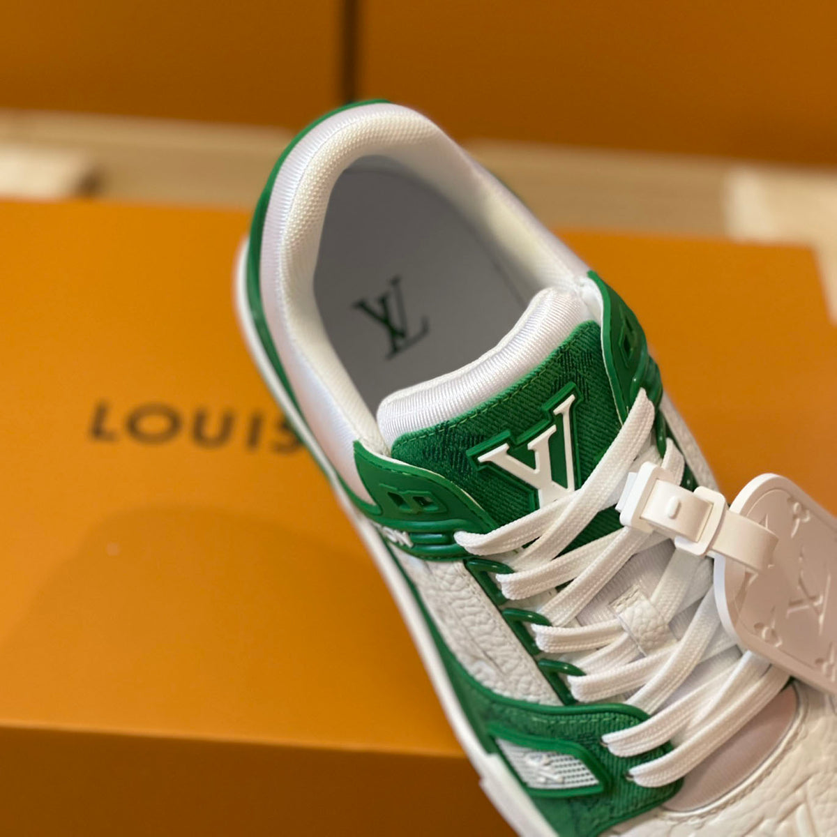 Pattern Panel Lace-Up Low Top Trainer Sneakers S283418