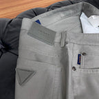 Triangle Leather Patch Back Pocket Trousers L260629