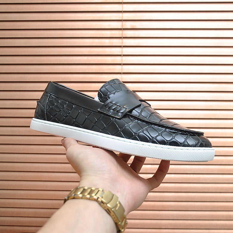 Croc Embossed Casual Loafer NE190136