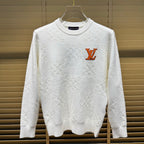 New Crew Neck Diamond Arrangement Jacquard Knit Sweater GN380104