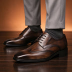 Wingtip Derby Shoes Polished Lace-Up Formal Dress Shoes Y101128