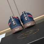 Red Side Label Leather Low Top Sneakers S283408