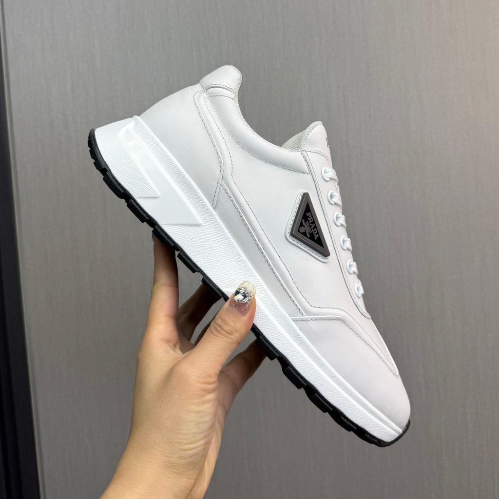 Calfskin Triangle Badge Lace-Up Sneaker S283439