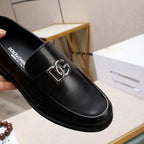 Men's Metal Double Ring Buckle Slip-On Loafers NE190139