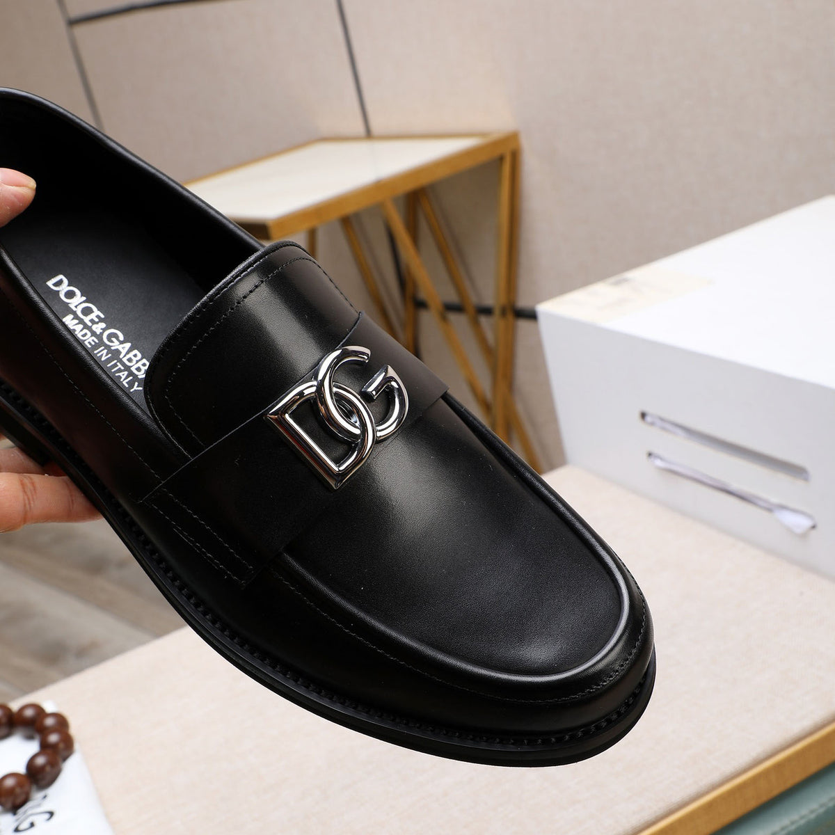 Men's Metal Double Ring Buckle Slip-On Loafers NE190139