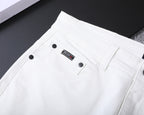 Clean White Denim With Triangle Badge V260831