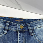 Medium Blue Wash Rivet & Embroidery Pocket Denim Jeans L260633