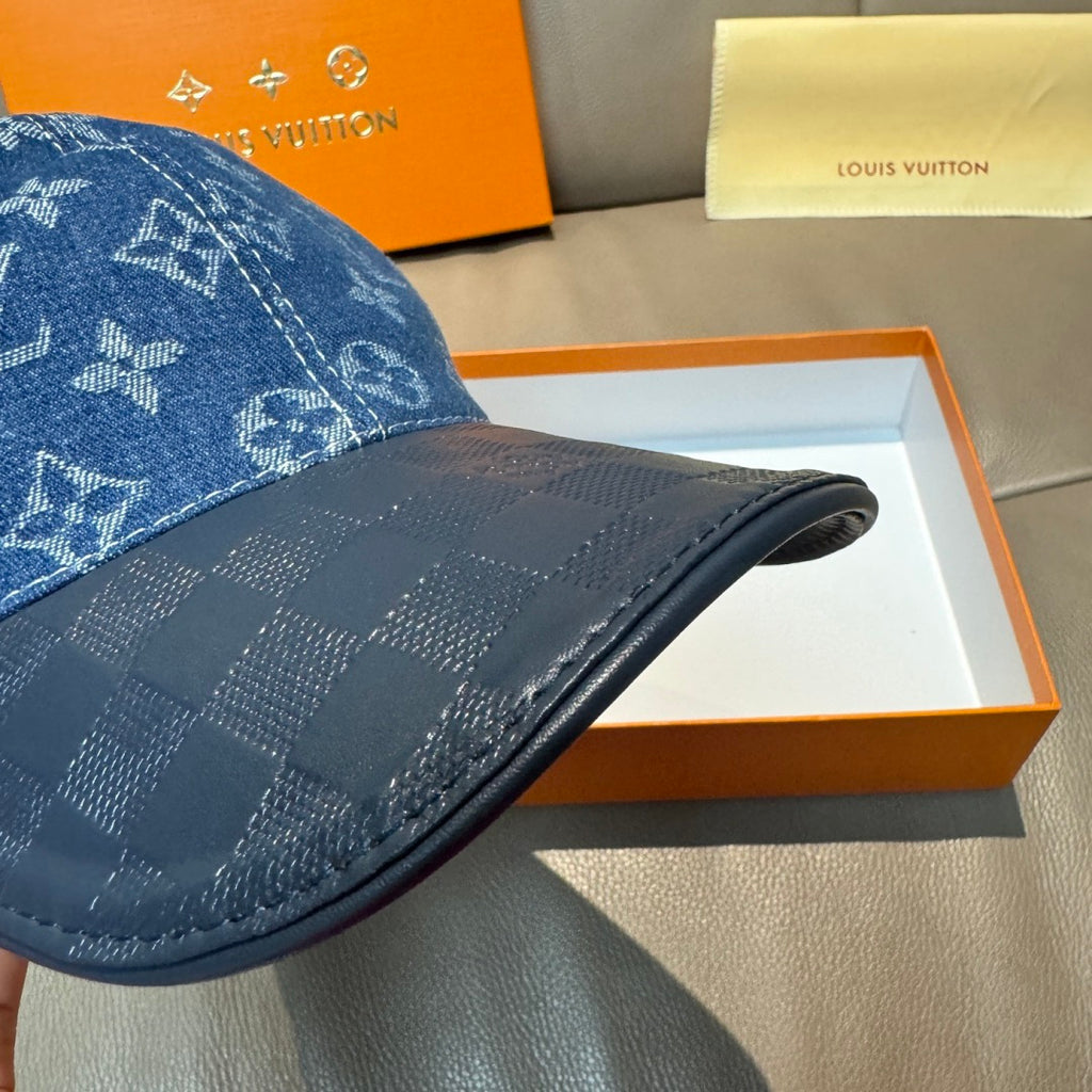Denim Monogram Print Baseball Cap G103015