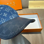 Denim Monogram Print Baseball Cap G103015