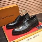 Embossed Grid Lace-up Formal Shoes S265503
