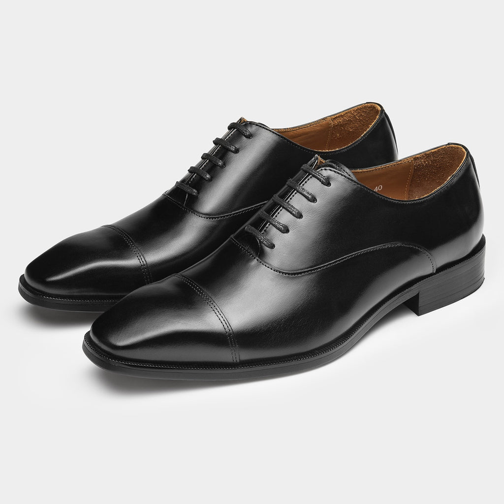 Cap Toe Oxford Shoes Lace-Up Formal Dress Shoes Y101146