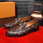 Monogram Print Metal Buckle Loafers S283414