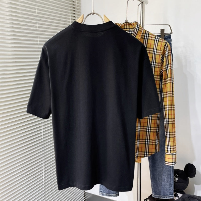 Men's 3D Letter Print Crew Neck Short Sleeve T-shirt NH9801