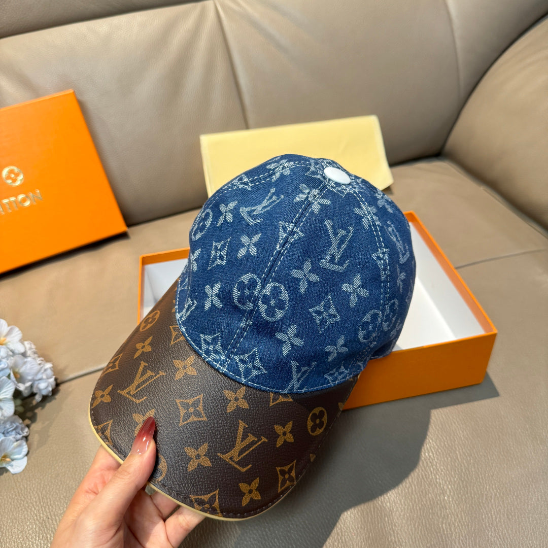 Denim Monogram Print Baseball Cap G103016