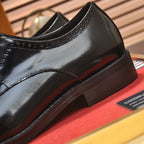 Men's Patina Brogue Cap-Toe Lace-Up Oxford Dress Shoes NE190111