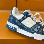 Pattern Panel Lace-Up Low Top Trainer Sneakers S283418