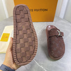 Embossed Strap Buckle Mule Slides S265511