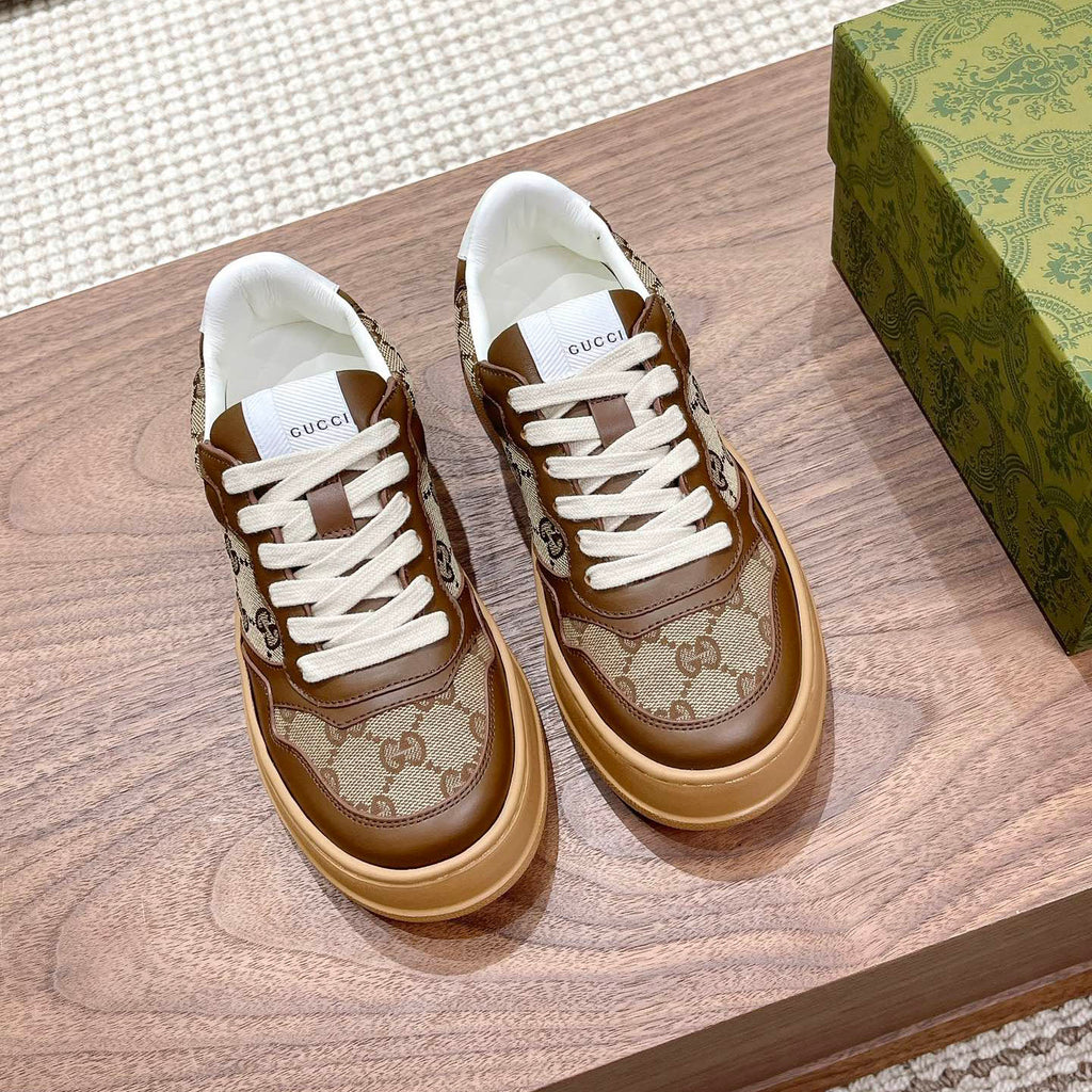 Men's Interlocking G Monogram Patchwork Platform Sneakers JN081101