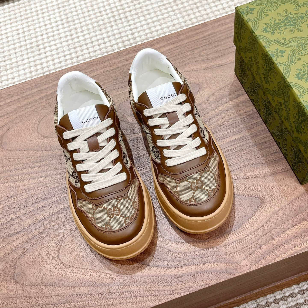 Men's Interlocking G Monogram Patchwork Platform Sneakers JN081101