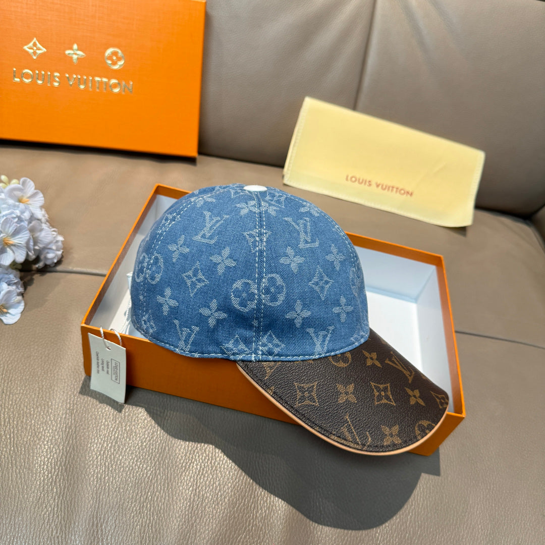 Denim Monogram Print Baseball Cap G103016
