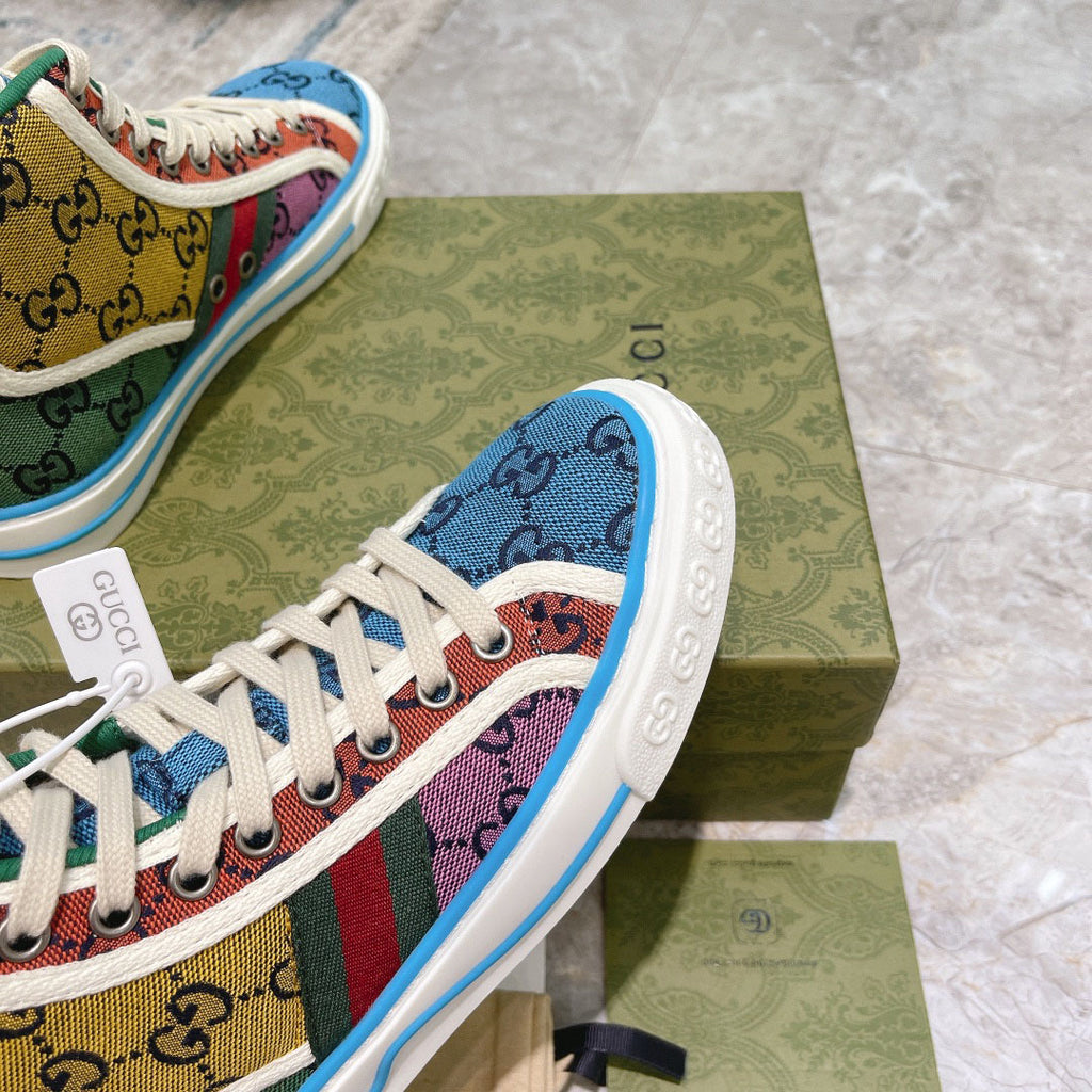 Vintage Pattern Canvas High Top Sneakers S283417