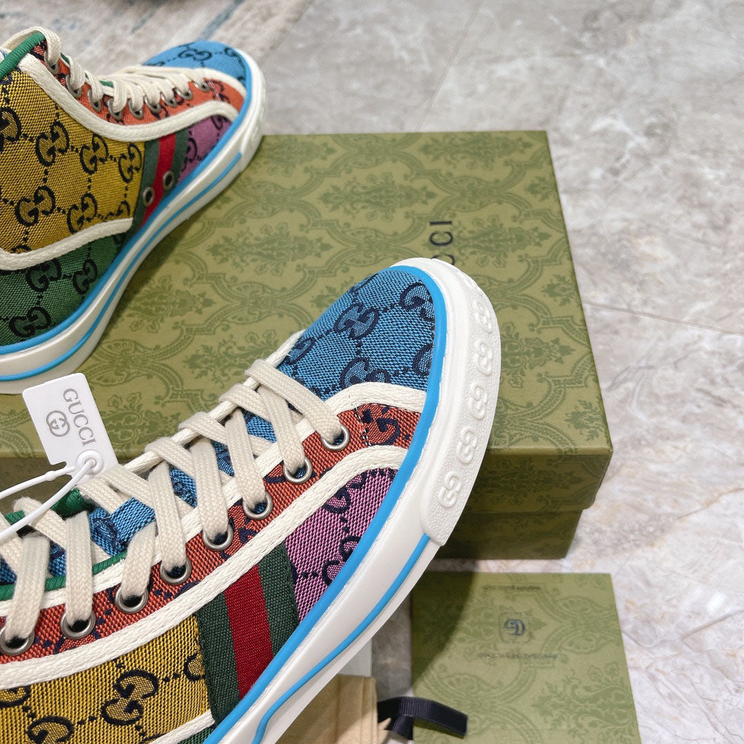Vintage Pattern Canvas High Top Sneakers S283417