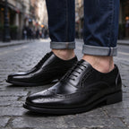 Full Brogue Wingtip Oxford Shoes Lace-Up Formal Dress Shoes Y101126