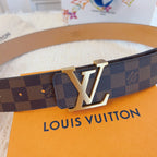 Checkered & Vintage Print Metal Buckle Belt E020802