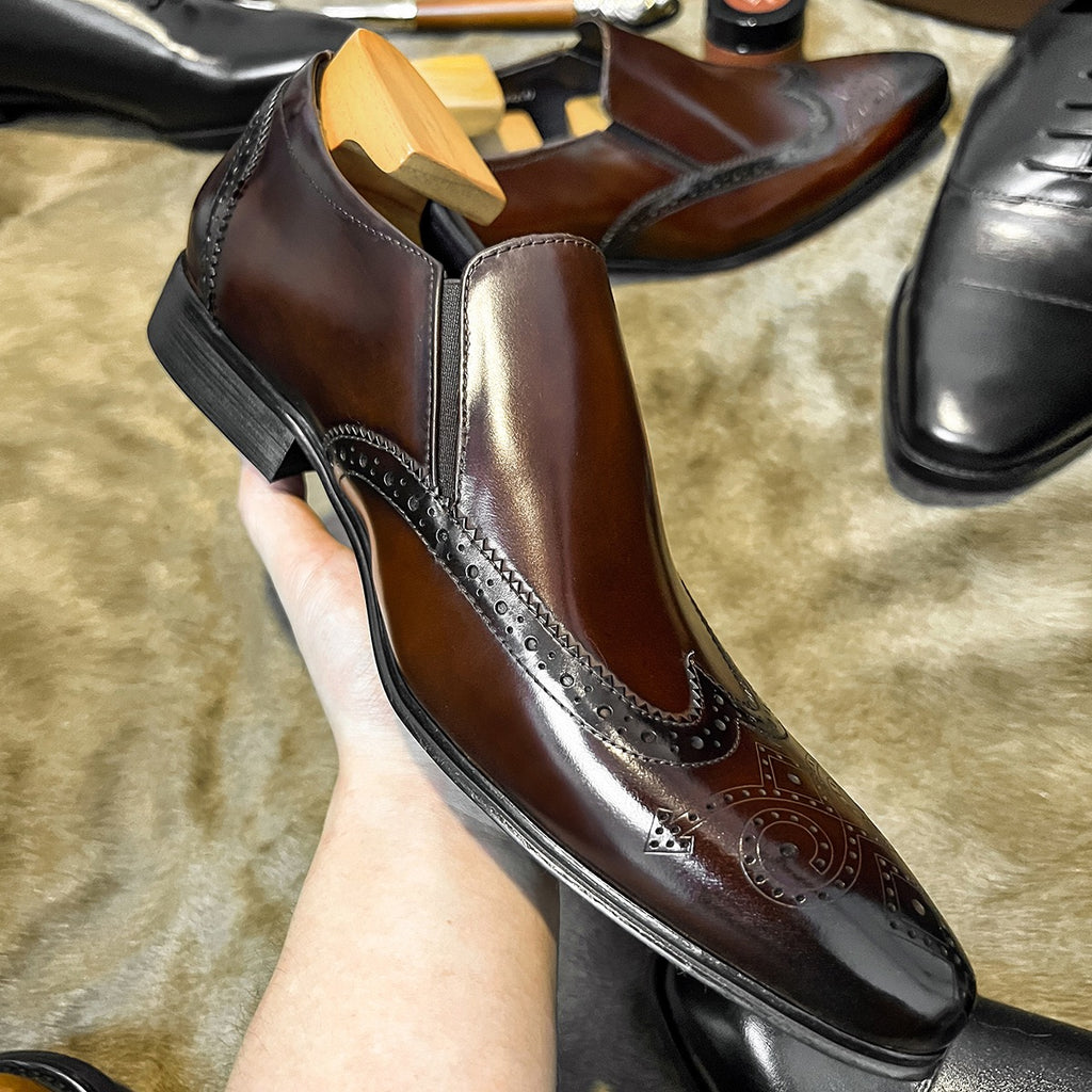 Wingtip Brogue Slip-On Loafers P050507