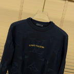 New Round Neck Embossed Jacquard Knit Sweater GN380101