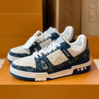 Pattern Panel Lace-Up Low Top Trainer Sneakers S283418