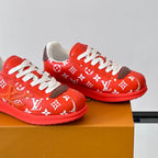Allover Printed Lace-Up Low Top Platform Sneakers S283420