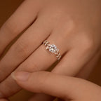 S925 silver with a 1 - carat moissanite, featuring a four - claw closed ring. AL24112392