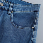 Embroidered Logo Straight Fit Denim Jeans NE210201