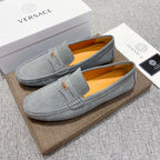 Men's Medusa Metal Ornament Buckle Slip-On Loafer Driving Shoes NE190116