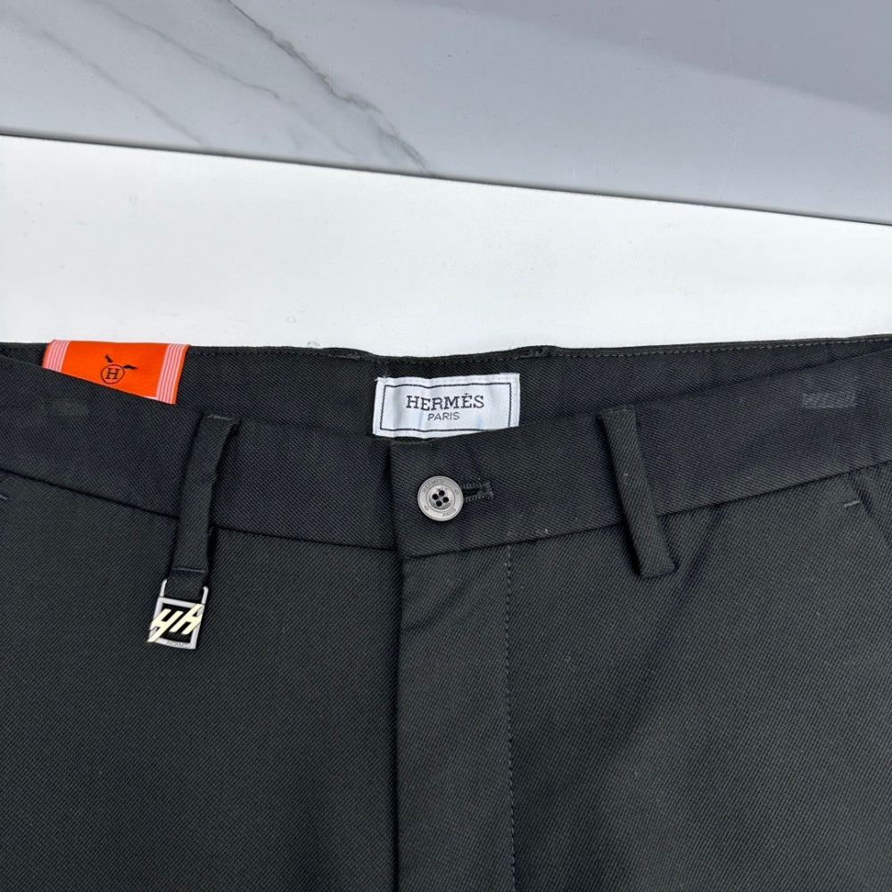 Fine Textured Solid Straight Business Trousers P141007