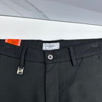 Fine Textured Solid Straight Business Trousers P141007